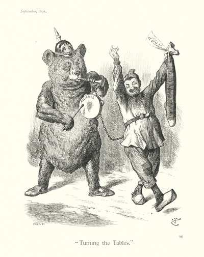 Sir John Tenniel Karikatur: "Die Tische drehen" von John (after) Tenniel