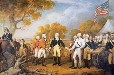 Kapitulation von General Burgoyne in Saratoga, New York von John (after) Trumbull