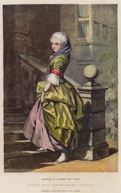 Schönheiten von England und Wales, Haddon Hall, Derbyshire von John Absolon