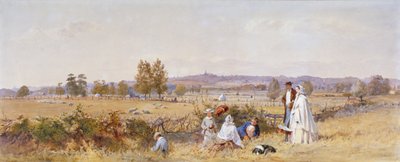 Felder hinter dem Holloway-Gefängnis, Islington, London, 1859 von John Absolon