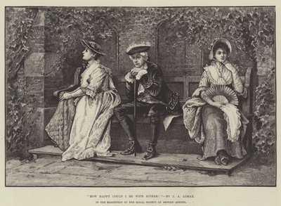 Wie glücklich könnte ich mit beiden sein! In der Ausstellung der Royal Society of British Artists von John Arthur Lomax