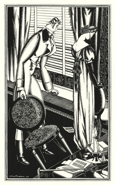 Illustration für Don Juan von Lord Byron: Don Jose und seine Dame stritten sich, warum? von John Austen