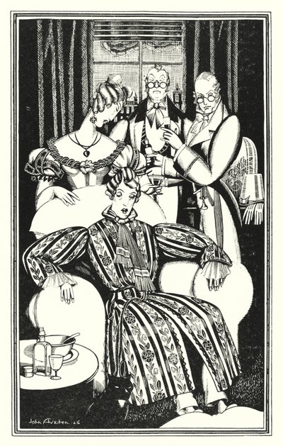 Illustration für Don Juan von Lord Byron: Ich weiß nicht, wie es war, aber er wurde krank von John Austen