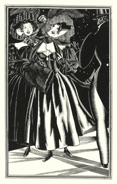 Illustration für Don Juan von Lord Byron: Fußgänger-Paphians, bequem aber unmoralisch von John Austen