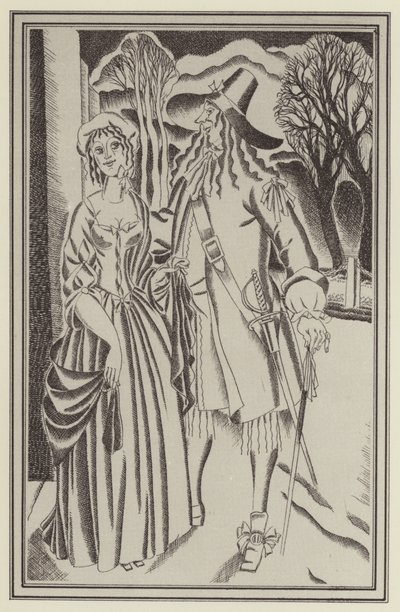 Illustration für Moll Flanders von Daniel Defoe von John Austen