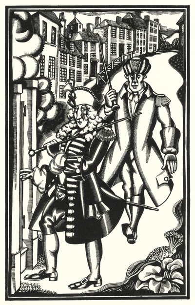 Illustration für Tristram Shandy von Laurence Sterne von John Austen