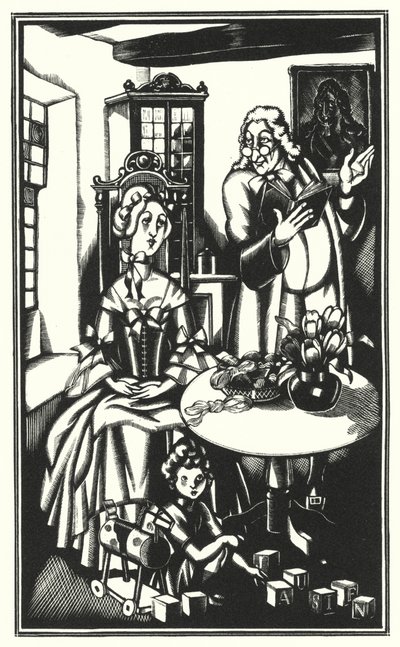 Illustration für Tristram Shandy von Laurence Sterne von John Austen