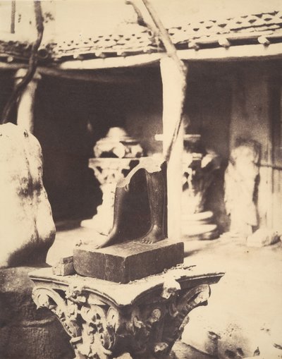 Fragment einer ägyptischen Statue im Museum von Cherchell, Algerien, 1856 von John Beasley Greene