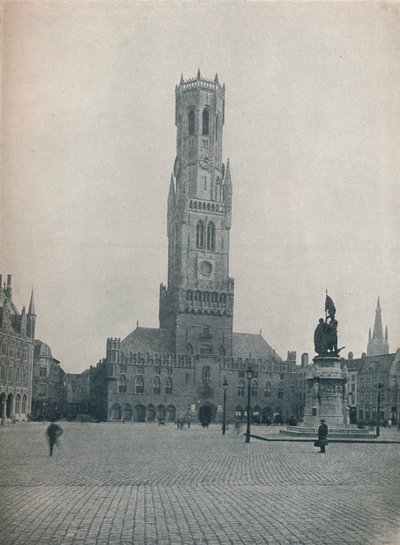 Der Markt und der Belfried, Brügge, Belgien um 1900 1914-1915 von John Benjamin Stone