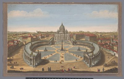Blick auf den Petersplatz und die Petersbasilika in der Vatikanstadt von John Bowles