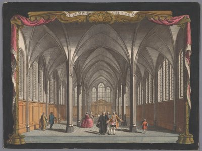 Ansicht des Innenraums der Temple Church in London von John Boydell