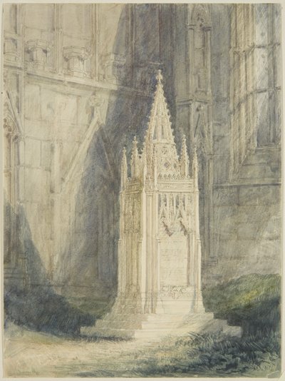 Entwurf für das Chatterton-Kenotaph in der St. Mary Redcliffe Kirche von John Britton