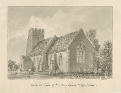 Armitage Kirche: Sepia-Zeichnung von John Buckler