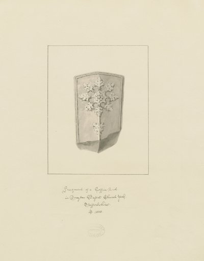 Drayton Bassett Kirche - Sargdeckel von John Buckler