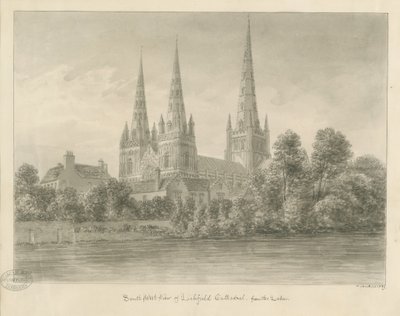 Lichfield Kathedrale - Südwestansicht von John Buckler