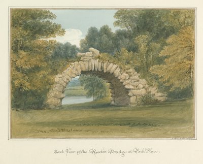 Oxfordshire - Henley upon Thames - Rustikale Brücke bei Park Place, 1826 von John Buckler