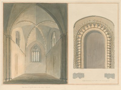 Oxford - Chor und Südeingang der St. Peter in der Ostkirche von John Buckler