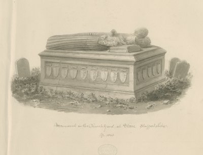 Stone Kirche - [Grab von William Crompton] von John Buckler