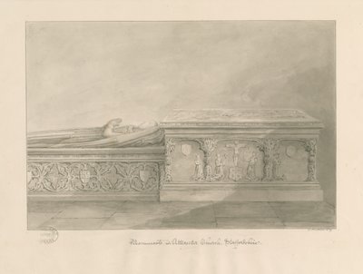 Uttoxeter Kirche - Gräber von Thomas Kinnersley und einer Frau von John Buckler