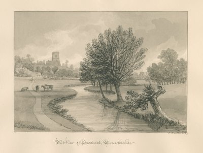 Droitwich - Westansicht der Stadt, 1833 von John Buckler