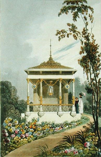Ländliche Residenzen: Eine Nische, aus Ackermanns Repository of Arts von John Buonarotti Papworth