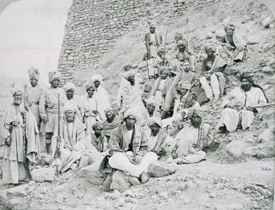Khyber-Häuptlinge und Khans, Jamrud-Fort, Nordwestgrenze, um 1878 von John Burke