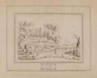 Cottages aus der Natur (mit Cottage links) von John Burton