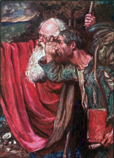 Evangelist weist den Weg zum Wicket Gate von John Byam Liston Shaw
