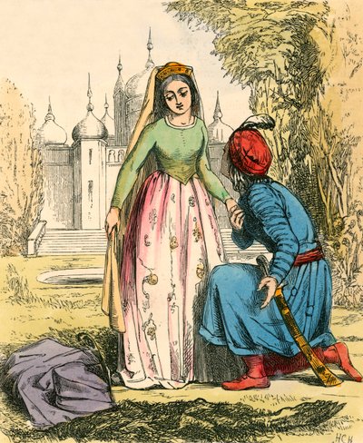 Das Biest verwandelte sich in einen Prinzen von John Callcott Horsley