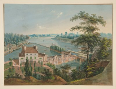 Wasserwerke im Fairmount Park, Philadelphia von John Caspar Wild