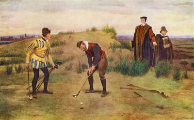 Die Sabbatbrecher, zwei Männer beim Golfspielen am Sabbat erwischt von John Charles (after) Dollman