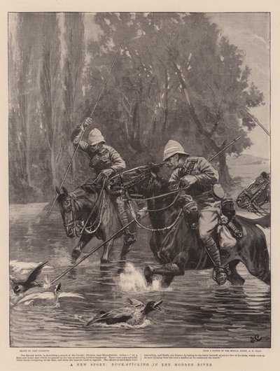 Eine neue Sportart, Entenstechen im Modder River von John Charlton