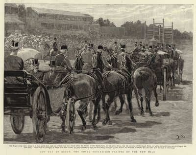 Cup Day in Ascot, der königliche Umzug auf der New Mile von John Charlton