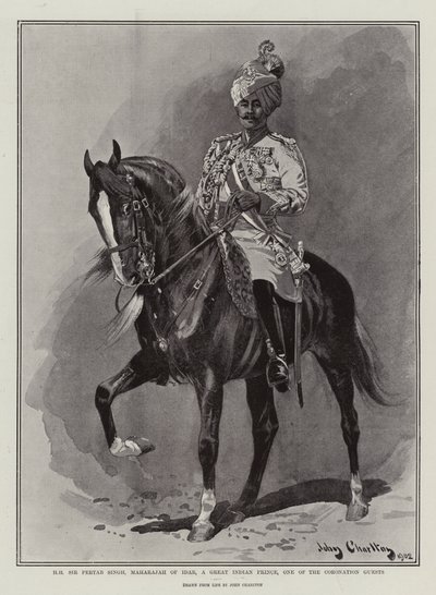 H H Sir Pertab Singh, Maharadscha von Idar, ein großer indischer Prinz, einer der Krönungsgäste von John Charlton