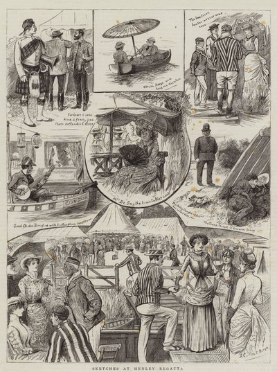 Skizzen bei der Henley Regatta von John Charlton