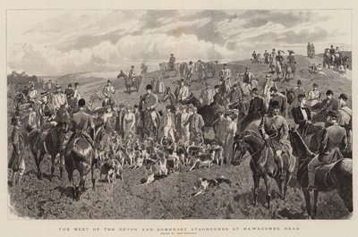 Das Treffen der Devon und Somerset Staghounds bei Hawkcombe Head von John Charlton