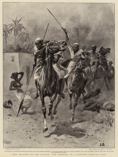 Der Vormarsch im Sudan, die Schrecken eines Dervisch-Baggara-Überfalls von John Charlton