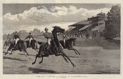 Gewonnen im Galopp, eine Skizze im Sandown Park von John Charlton