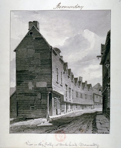 Dockhead Folly, Bermondsey, London, 1820 von John Chessell Buckler