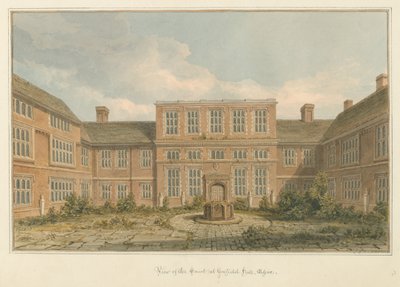Gosfield Hall - Der Hof, Essex von John Chessell Buckler