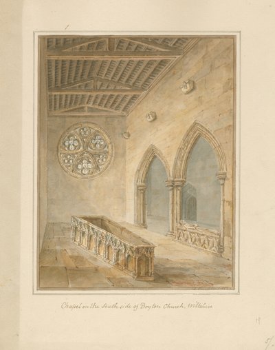 Wiltshire - Boyton Kirche - Kapelle, 1812 von John Chessell Buckler