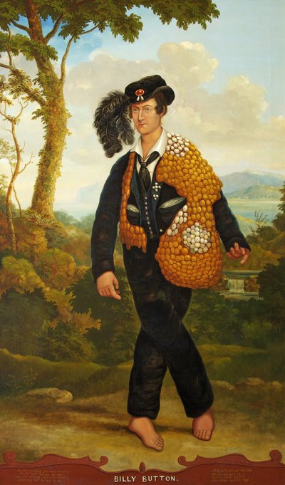 Porträt von Billy Button, dem singenden Minnesänger, ca. 1830 von John Church Dempsey