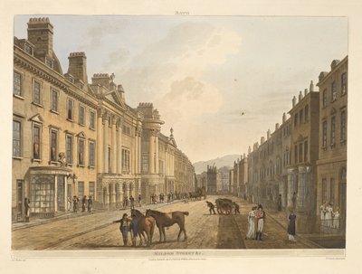 Milsom Street, Bath, illustriert durch eine Serie von Ansichten, nach den Zeichnungen von J. C. Nattes; mit Beschreibungen zu jeder Platte. John Claude Nattes 1806 von John Claude Nattes