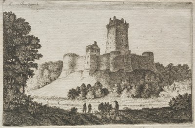 Borthwick Castle von Osten von John Clerk of Eldin