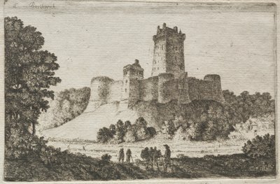 Borthwick Castle von Osten von John Clerk of Eldin