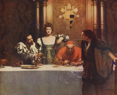 Ein Glas Wein mit Cesare Borgia von John Collier