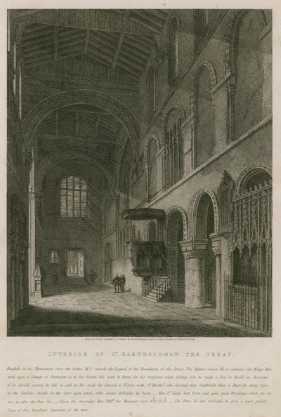 Innenraum der Kirche St. Bartholomew the Great von John Coney