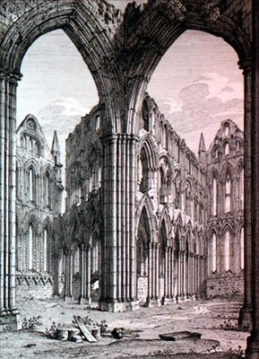 Whitby Abbey, Yorkshire, Illustration aus 
