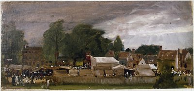 Ein Dorffest, wahrscheinlich in East Bergholt (Öl auf Leinwand) von John Constable