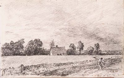 Häuser und Straße, East Bergholt von John Constable